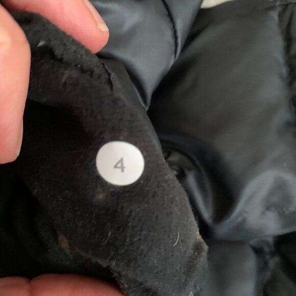 Lululemon Down Puffer Coat Liner 4 Black Hooded Athleisure Long Jacket - Picture 10 of 16